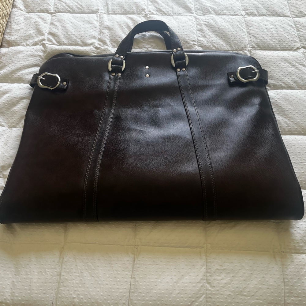 Brown Leather Men's garment bag